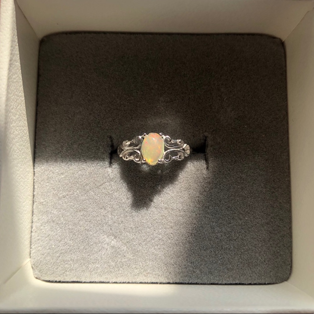Natural Opal Delicate Ring